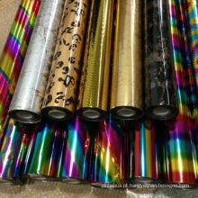 Embalagem de presentes coloridos Papel metálico em papelão DIY Metalizado